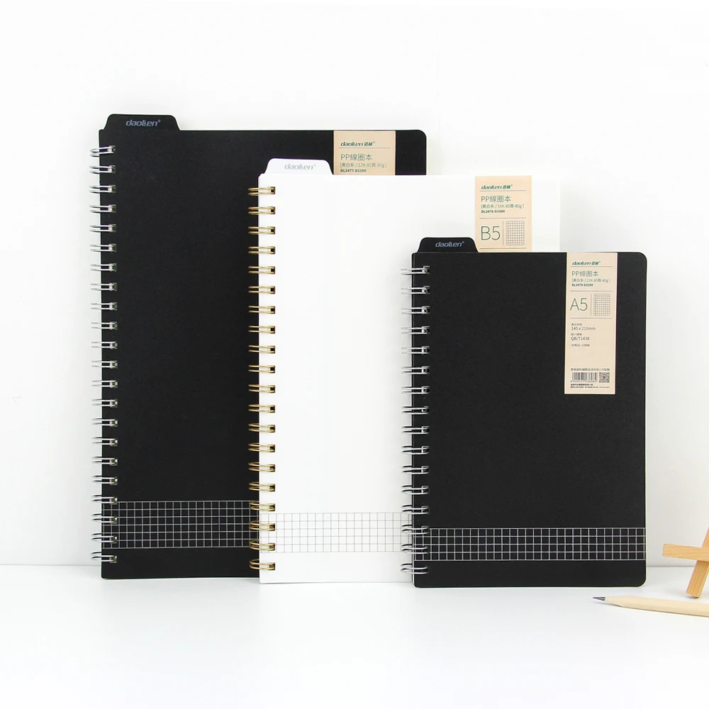 Plastic Cover A4 B5 A5 Bullet Journals Line & Grid 160 Page 80gsm 5.7x8.2inch Spiral Notebook
Plastic Cover A4 B5 A5 Bullet Journals Line & Grid 160 Page 80gsm 5.7x8.2inch Spiral Notebook
