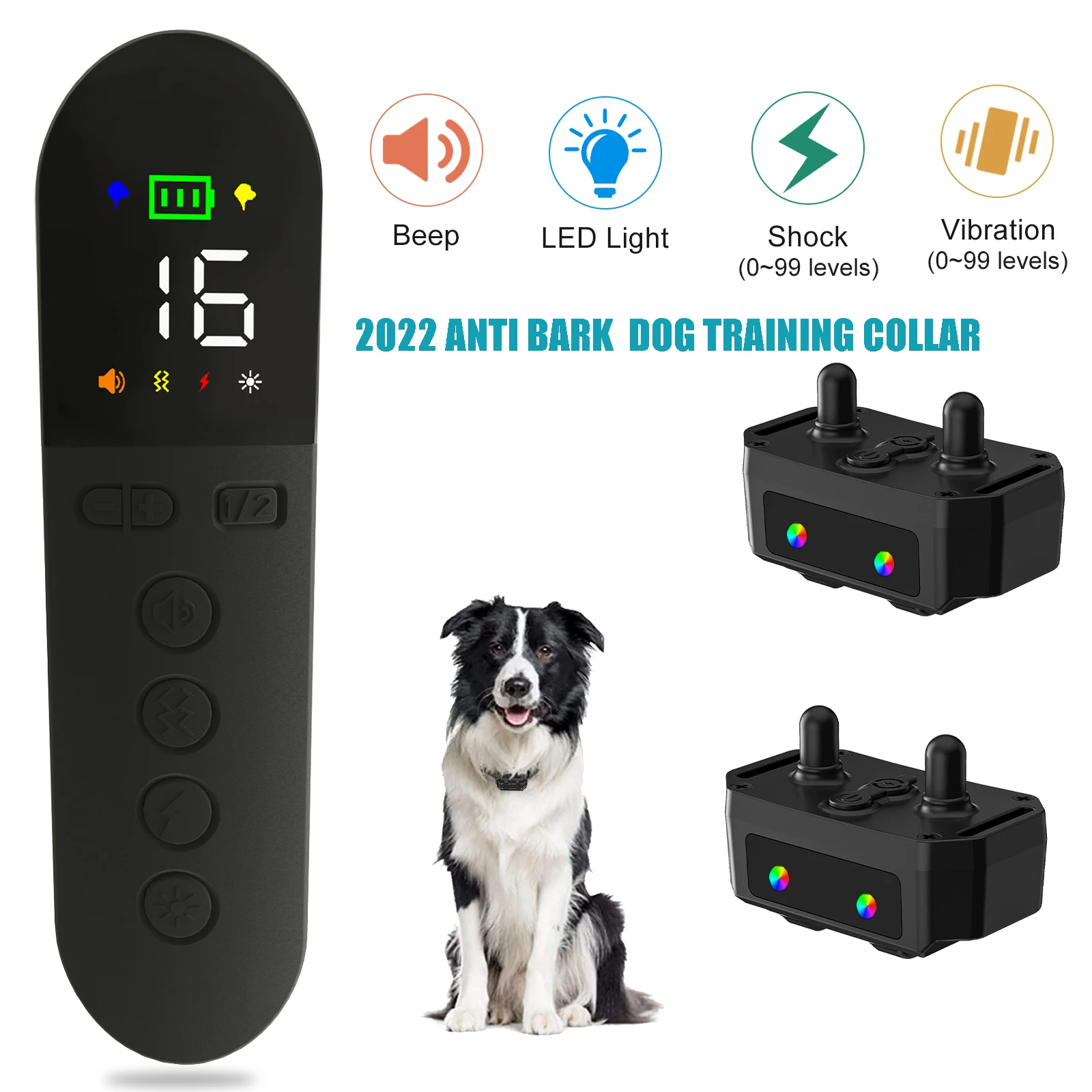 Electric Dog Training Collar 800M Pet Remote Control Waterproof Rechargeable Collar LED Display for All Size Shock Vibration 
Electric Dog Training Collar 800M Pet Remote Control Waterproof Rechargeable Collar LED Display for All Size Shock Vibration