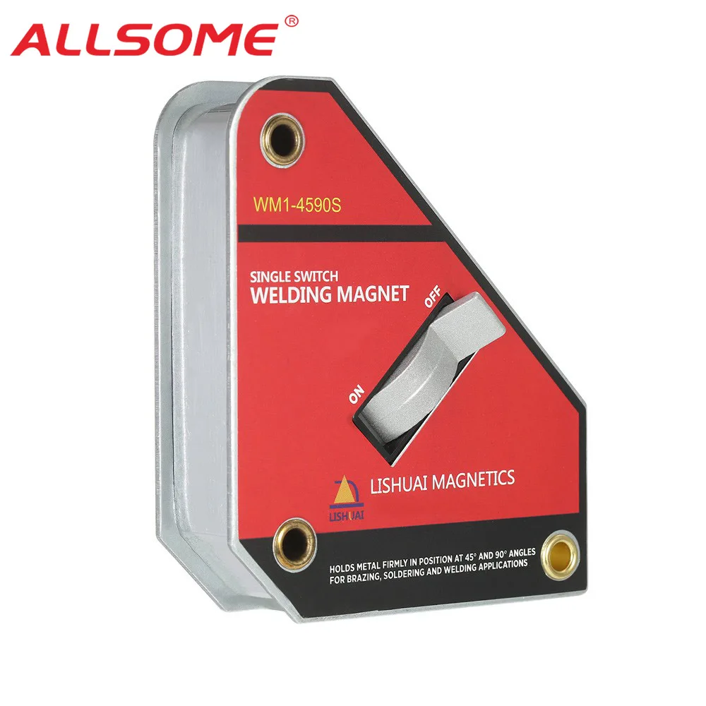 ALLSOME Strong Single Switch Neodymium Welding Magnet Holder On/Off Switch Magnetic Clamp 45/90 Small Size
ALLSOME Strong Single Switch Neodymium Welding Magnet Holder On/Off Switch Magnetic Clamp 45/90 Small Size