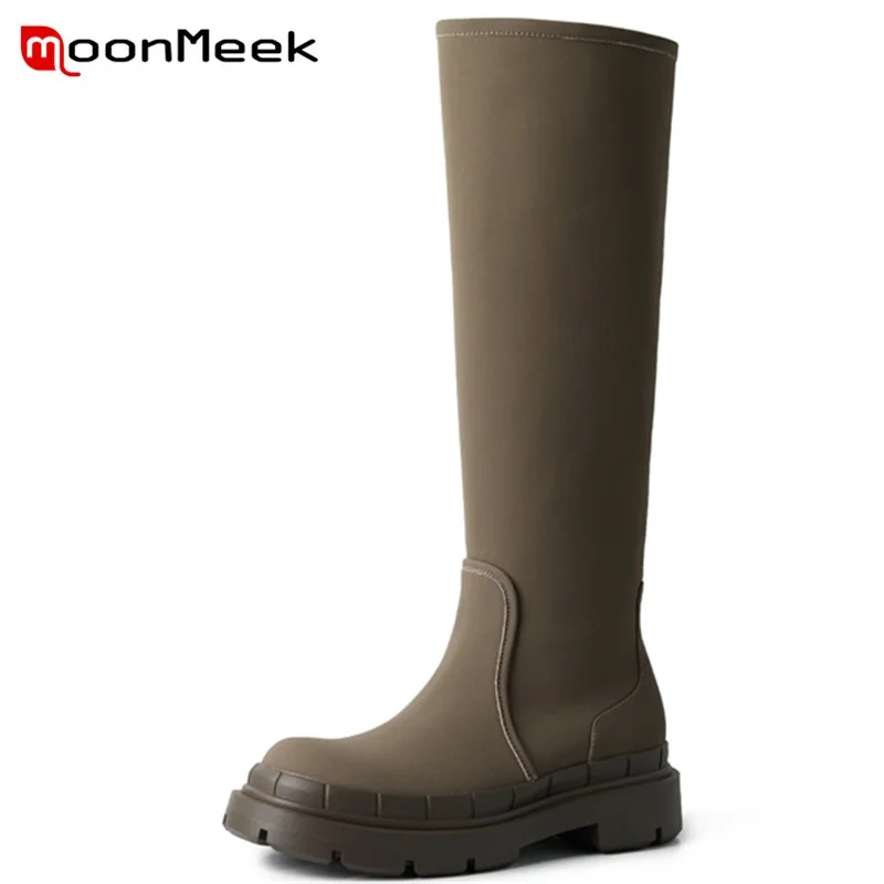 MoonMeek 2022 Modern Boots Platform Slip On Knee High Boots High Quality Hand Made Women Winter Shoes Fashion Genuine Leather
MoonMeek 2022 Modern Boots Platform Slip On Knee High Boots High Quality Hand Made Women Winter Shoes Fashion Genuine Leather