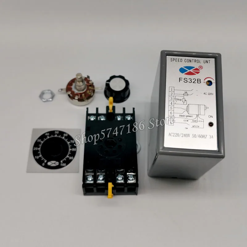 Motor Speed Controller 220V AC SS-32 FS32B Single-phase Motor Controller Separate Switch Speed Regulation
Motor Speed Controller 220V AC SS-32 FS32B Single-phase Motor Controller Separate Switch Speed Regulation