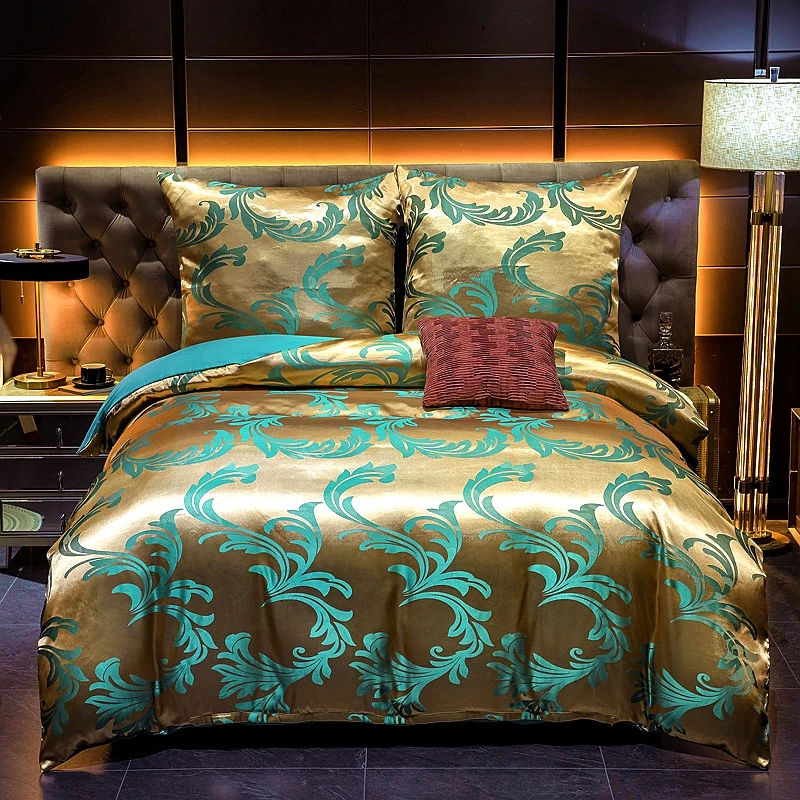 Luxury jacquard quilt cover set, Fine floral pattern bedding set, quilt cover sheet & 2 pillowcases,medium size double bed
Luxury jacquard quilt cover set, Fine floral pattern bedding set, quilt cover sheet & 2 pillowcases,medium size double bed