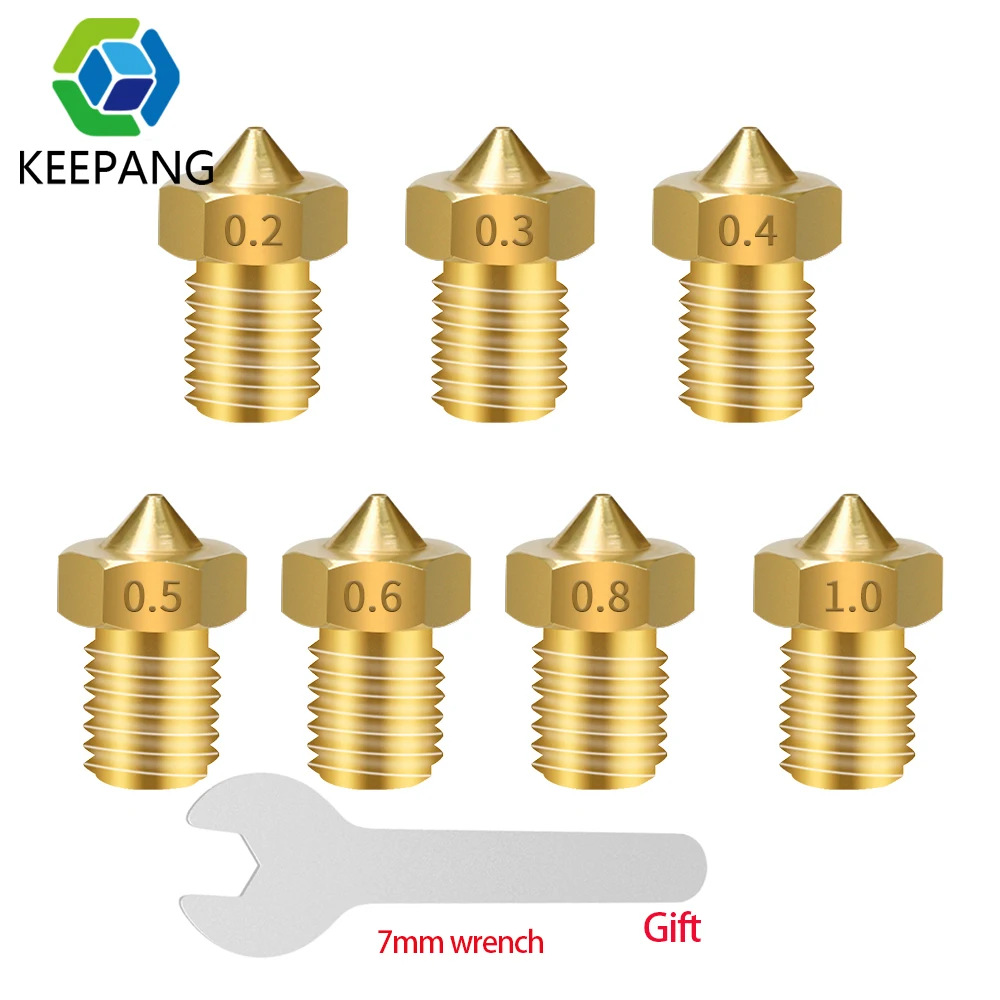 Насадка E3D V5 V6 для 3D-принтера, 0,1-1,0, Металлическая насадка, медная, латунь, Резьба M6, насадки для нити 1,75 мм для KP3S, 20 шт.
Насадка E3D V5 V6 для 3D-принтера, 0,1-1,0, Металлическая насадка, медная, латунь, Резьба M6, насадки для нити 1,75 мм для KP3S, 20 шт.