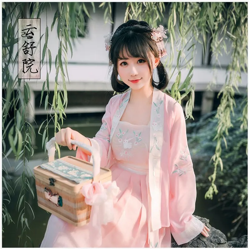 Oriental Elegant Hanfu Dress Long Sleeve Folk Dancer Princess Outfit Women Traditional Chinese Cosplay Costumes Performance Wear
Oriental Elegant Hanfu Dress Long Sleeve Folk Dancer Princess Outfit Women Traditional Chinese Cosplay Costumes Performance Wear
