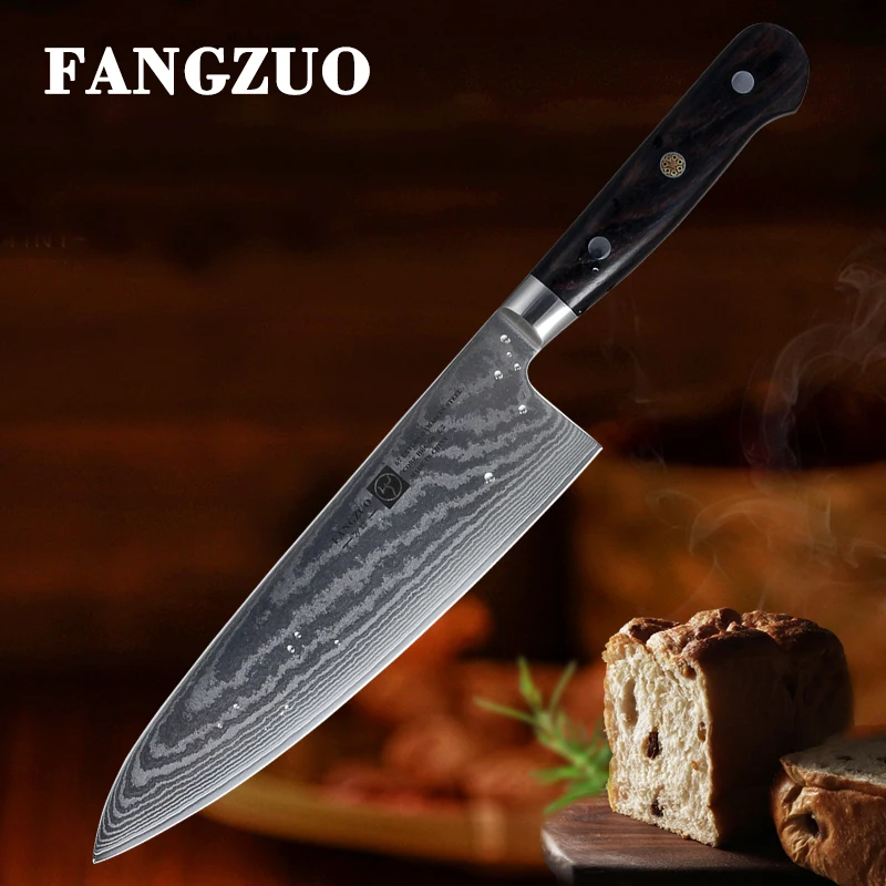 FANGZUO Kitchen Knife 8 inch Damascus Stainless Steel Professional Japanese Chef Knives Meat Santoku Knife wood handle
FANGZUO Kitchen Knife 8 inch Damascus Stainless Steel Professional Japanese Chef Knives Meat Santoku Knife wood handle