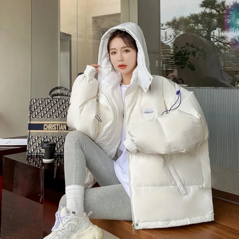 2023 Winter Down Cotton Parka Coat Womens Korean Hooded Jackets Thicken Warm Cotton-padded Coats Woman Oversized Loose Outwear
2023 Winter Down Cotton Parka Coat Womens Korean Hooded Jackets Thicken Warm Cotton-padded Coats Woman Oversized Loose Outwear