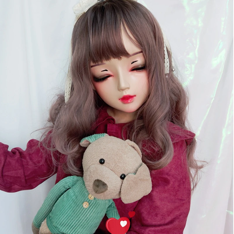 (Mian02)Female Sweet Girl Resin Half Head Kigurumi BJD Eyes Crossdress Cosplay Japanese Anime Role Lolita Mask With Eyes And Wig
(Mian02)Female Sweet Girl Resin Half Head Kigurumi BJD Eyes Crossdress Cosplay Japanese Anime Role Lolita Mask With Eyes And Wig