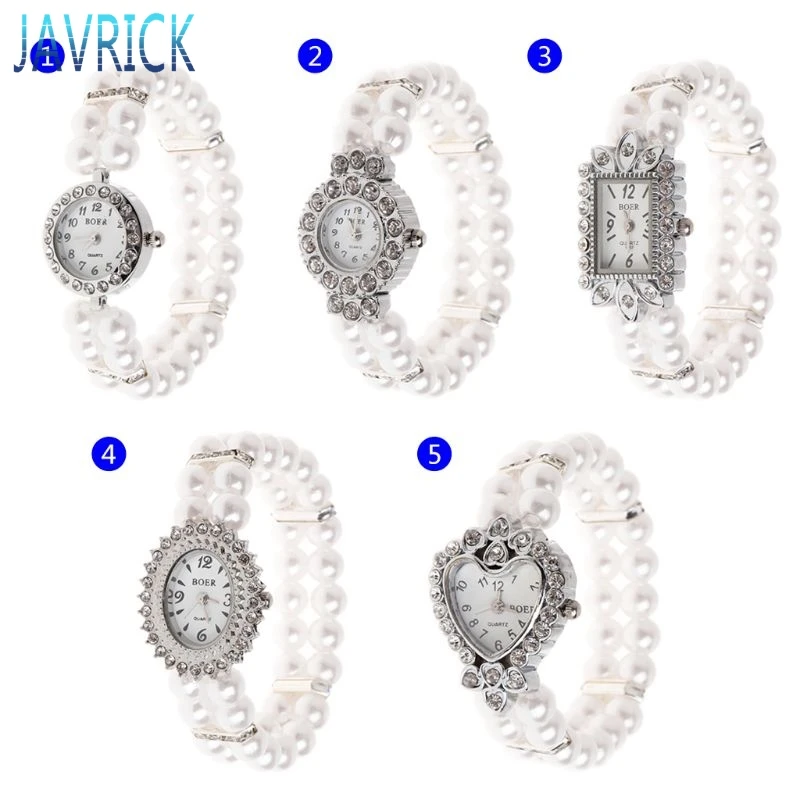 Women Watch Simulated Pearl Rhinestone Luxury Fashion Elegant Wrist Band Bracelet Jewelry Gifts Lady Elastic Universal Charms
Women Watch Simulated Pearl Rhinestone Luxury Fashion Elegant Wrist Band Bracelet Jewelry Gifts Lady Elastic Universal Charms