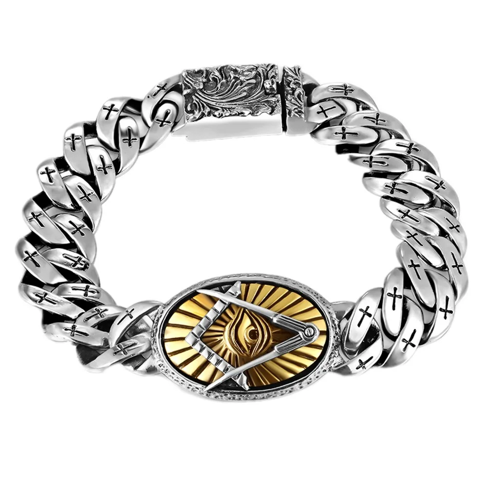 BOCAI New solid S925 pure silver jewelry bracelet for man God's eye cross Phoenix tail pattern 925 silver man bracelet
BOCAI New solid S925 pure silver jewelry bracelet for man God's eye cross Phoenix tail pattern 925 silver man bracelet