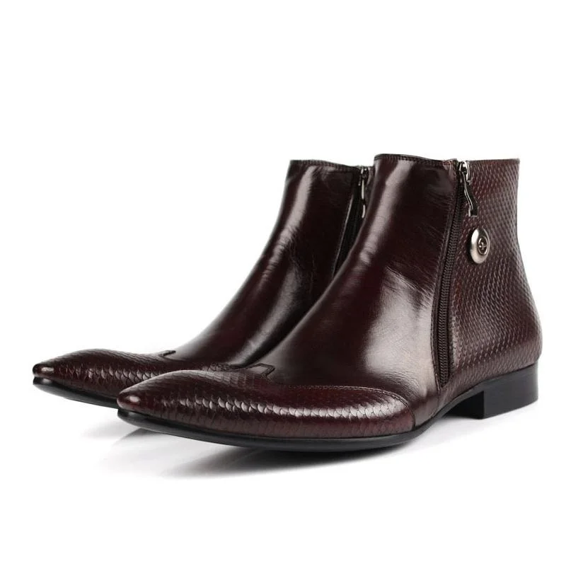 Pointed Toe Genuine Leather Business Dress Ankle Boots Men England Trendy High Top Mens Shoes Office Work Boots
Pointed Toe Genuine Leather Business Dress Ankle Boots Men England Trendy High Top Mens Shoes Office Work Boots