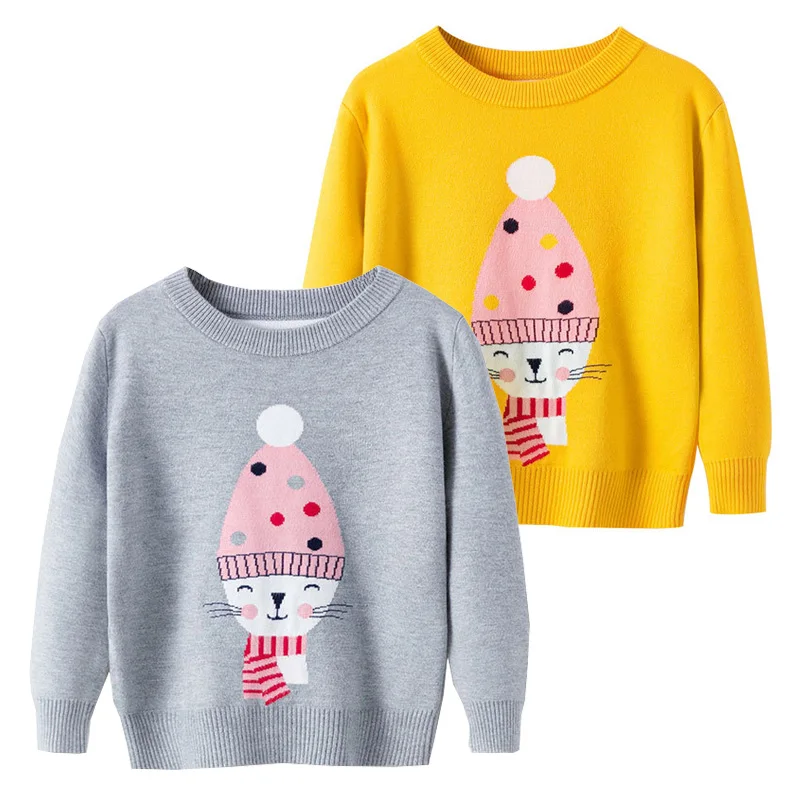 Cute Kitty Quality Girls Sweaters Fall Winter Toddler Pullover Children's Knitted Wear Kids Clothes Warm
Cute Kitty Quality Girls Sweaters Fall Winter Toddler Pullover Children's Knitted Wear Kids Clothes Warm