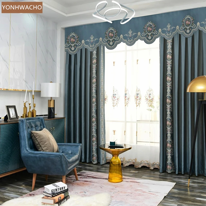 Custom curtain High-precision European living room American country cloth blackout curtain valance tulle panel C734
Custom curtain High-precision European living room American country cloth blackout curtain valance tulle panel C734