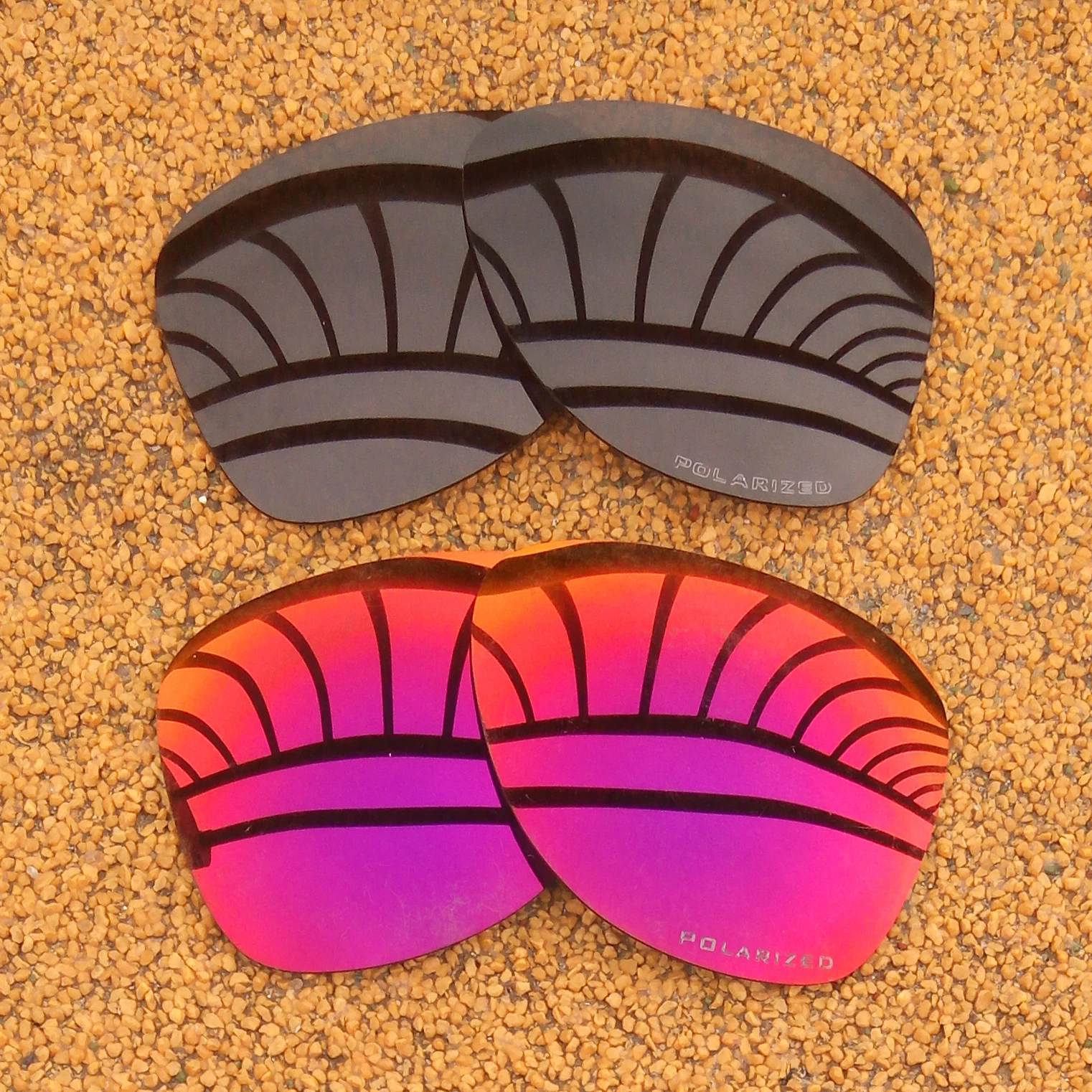 Black & Midnight Sun Mirrored Polarized Replacement Lenses for Oakley Dispatch 2 Frame 100% UVA & UVB
Black & Midnight Sun Mirrored Polarized Replacement Lenses for Oakley Dispatch 2 Frame 100% UVA & UVB