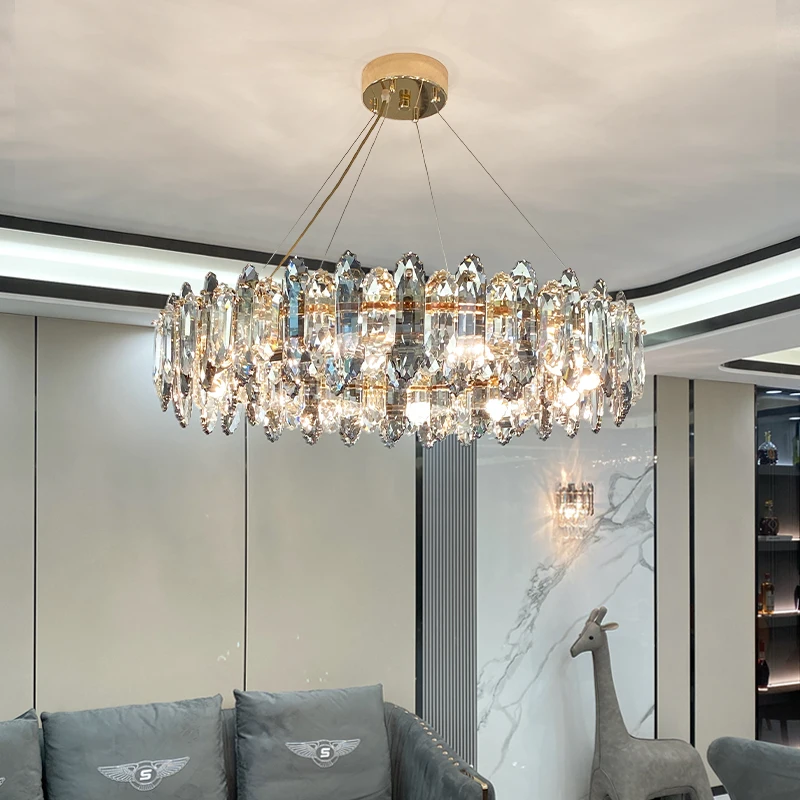 Light Luxury Crystal Chandelier In Living Room Nordic Post-modern Hong Kong-style Designer Bedroom, Dining room, Household
Light Luxury Crystal Chandelier In Living Room Nordic Post-modern Hong Kong-style Designer Bedroom, Dining room, Household