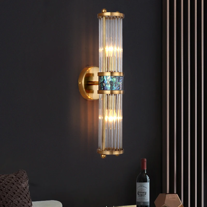 Modern Luxury Gold Crystal Wall Lamp LED Simple Shell Light For Living Room Bedroom Background Bedside Staircase Aisle
Modern Luxury Gold Crystal Wall Lamp LED Simple Shell Light For Living Room Bedroom Background Bedside Staircase Aisle