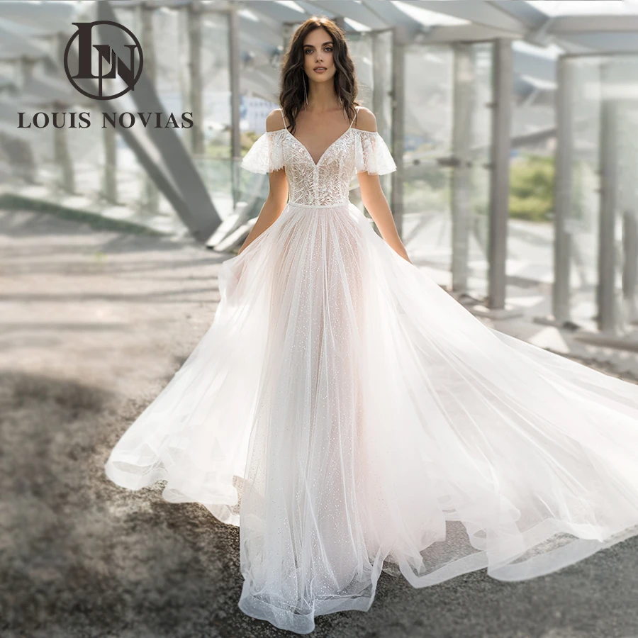LOUIS NOVIAS A-Line Wedding Dresses For Women Embroidery Flare Sleeve Spaghetti Strap Wedding Gown Lace Vestidos De Novia
LOUIS NOVIAS A-Line Wedding Dresses For Women Embroidery Flare Sleeve Spaghetti Strap Wedding Gown Lace Vestidos De Novia