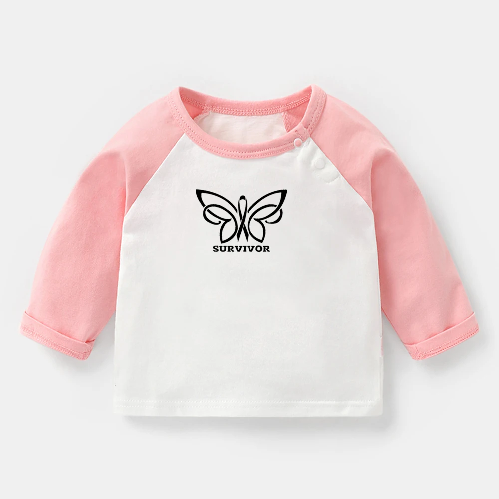 Cancer Survivor Butterfly Design Newborn Baby T-shirts Come In To My Red Room of Pain Raglan Color Long Sleeve Tee Tops
Cancer Survivor Butterfly Design Newborn Baby T-shirts Come In To My Red Room of Pain Raglan Color Long Sleeve Tee Tops