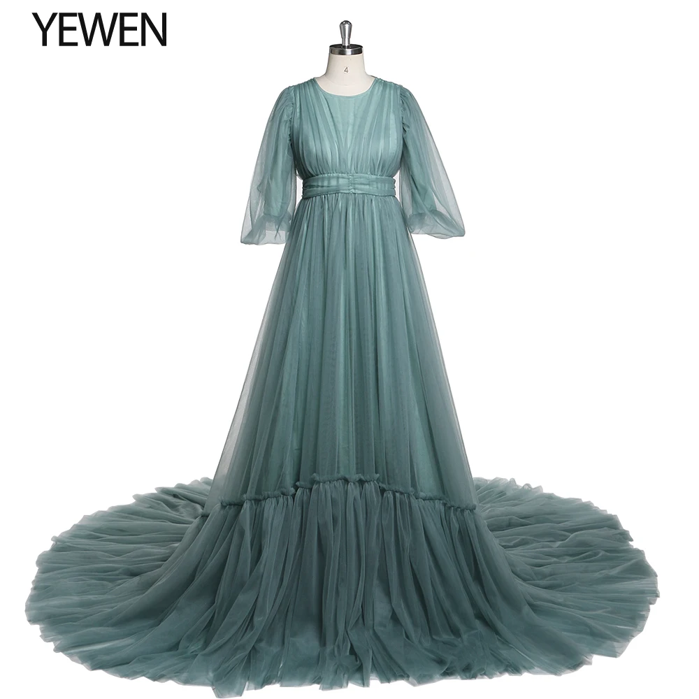 Puff Sleeves Evening Dress Long Round Neck Women Elegant Party Dress Photo Shoots Gowns YEWEN
Puff Sleeves Evening Dress Long Round Neck Women Elegant Party Dress Photo Shoots Gowns YEWEN