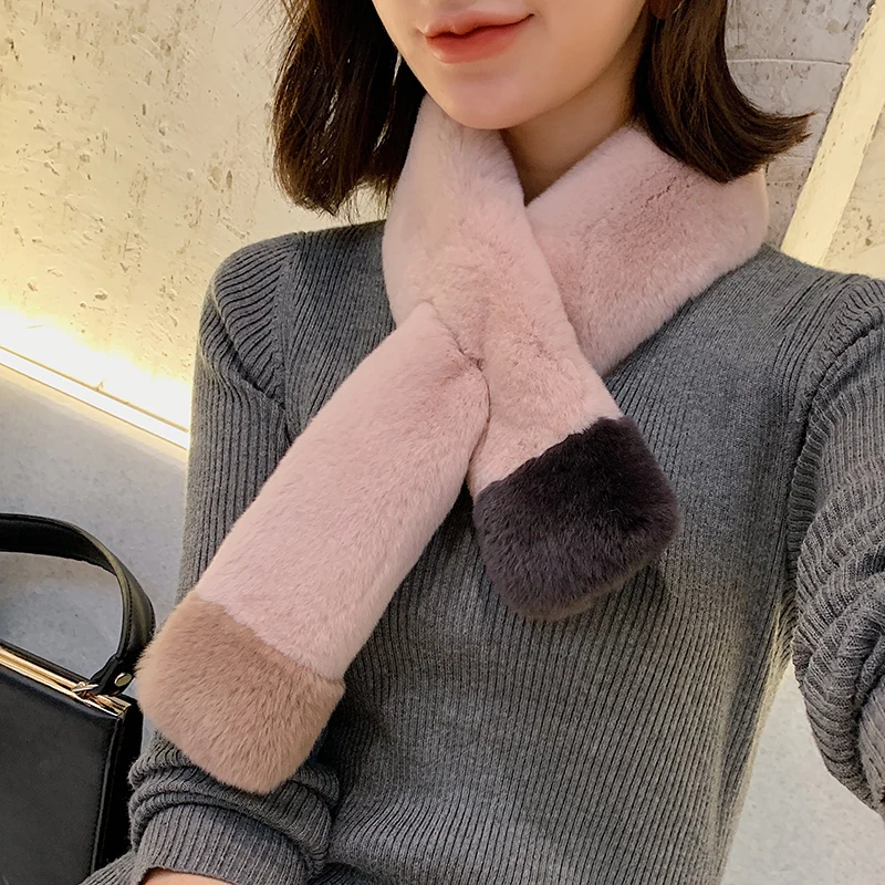 Winter Female Neck Warmer 100% Genuine Rex Rabbit Fur Scarf Ring Muffler Top Quality Fur Scarves
Winter Female Neck Warmer 100% Genuine Rex Rabbit Fur Scarf Ring Muffler Top Quality Fur Scarves