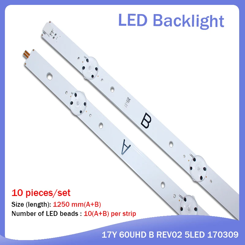 100% New 10 pieces/setLED strips for SONY 60 TV KD-60X690E S600DUC-1 17Y 60UHD A REV02 5LED 170209 17Y 60UHD B REV02 5LED 170309
100% New 10 pieces/setLED strips for SONY 60 TV KD-60X690E S600DUC-1 17Y 60UHD A REV02 5LED 170209 17Y 60UHD B REV02 5LED 170309
