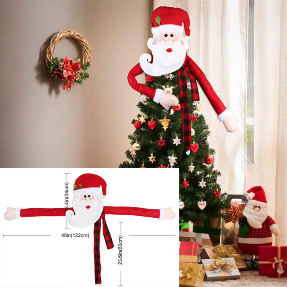 Christmas Tree Top Hat Santa Claus and Plaid Scarf Festive Xmas Decoration Party Supplies
Christmas Tree Top Hat Santa Claus and Plaid Scarf Festive Xmas Decoration Party Supplies