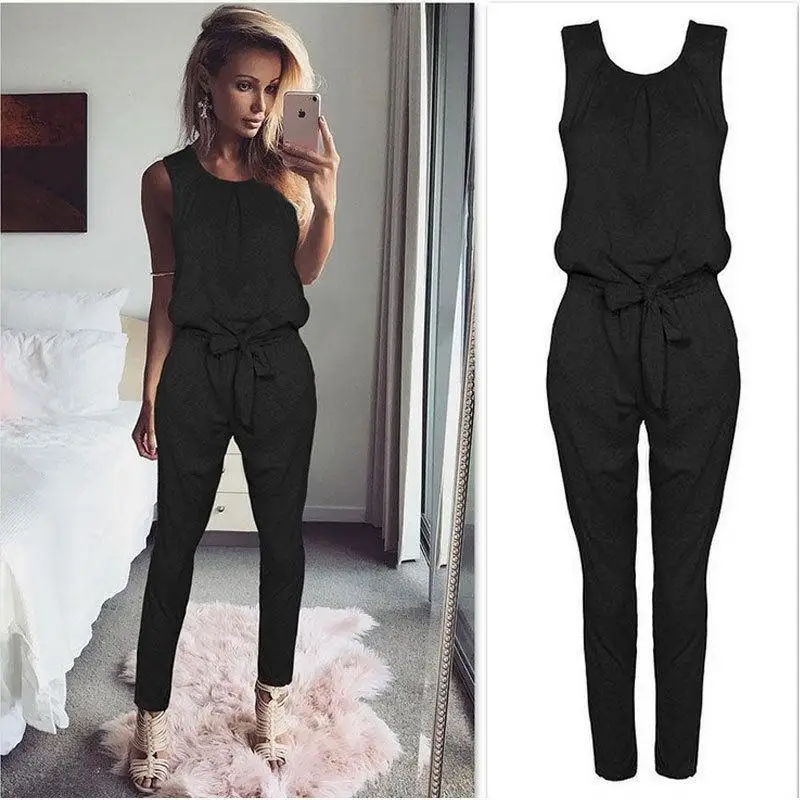 Summer Rompers Womens Jumpsuit Sexy Ladies Casual Elegant Sleeveless Long Trousers Plus Size S -Xl
Summer Rompers Womens Jumpsuit Sexy Ladies Casual Elegant Sleeveless Long Trousers Plus Size S -Xl