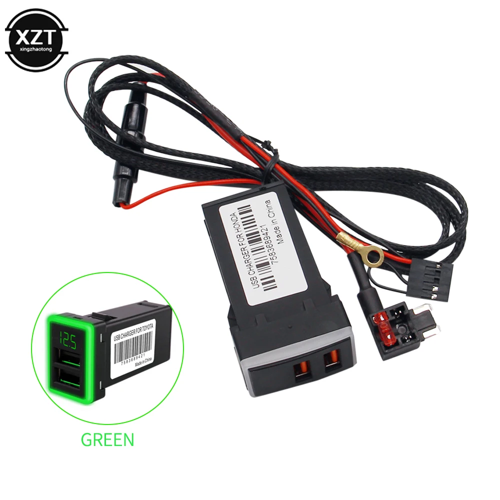 12V Dual USB Car QC3.0 Charger LED Voltmeter Power Adapter With Digital Voltage Display For HONDA
12V Dual USB Car QC3.0 Charger LED Voltmeter Power Adapter With Digital Voltage Display For HONDA