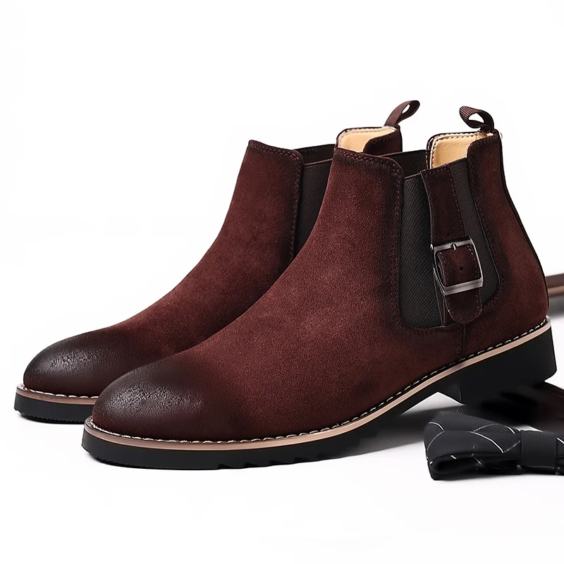 New Designer Vintage British Men Boots Cow Suede Autumn Winter Warm Plush Dress Ankle Boots Casual Tooling Chelsea Boots Buckle
New Designer Vintage British Men Boots Cow Suede Autumn Winter Warm Plush Dress Ankle Boots Casual Tooling Chelsea Boots Buckle