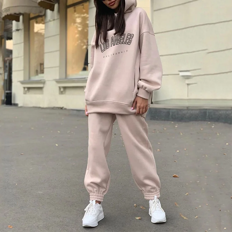 Women's Tracksuit Hooded Fleece Oversized Long Sleeve Hooded Two Piece Set For Women Nice Spring Winter Casual Sport Lady Suits
Women's Tracksuit Hooded Fleece Oversized Long Sleeve Hooded Two Piece Set For Women Nice Spring Winter Casual Sport Lady Suits