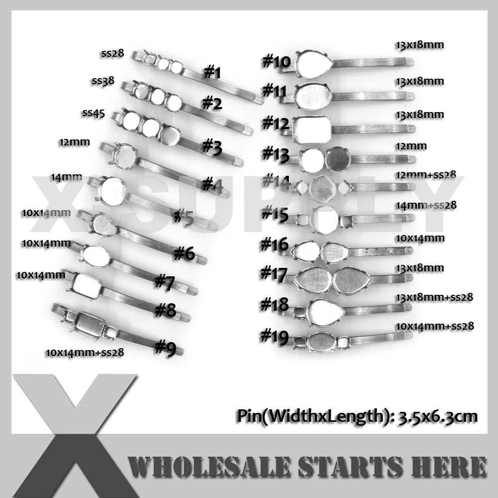 Metal Empty Hair Clip Pin Settings For DIY Jewelry Decorations,Crystal Chaton,Rhinestone,Glass Stones
Metal Empty Hair Clip Pin Settings For DIY Jewelry Decorations,Crystal Chaton,Rhinestone,Glass Stones