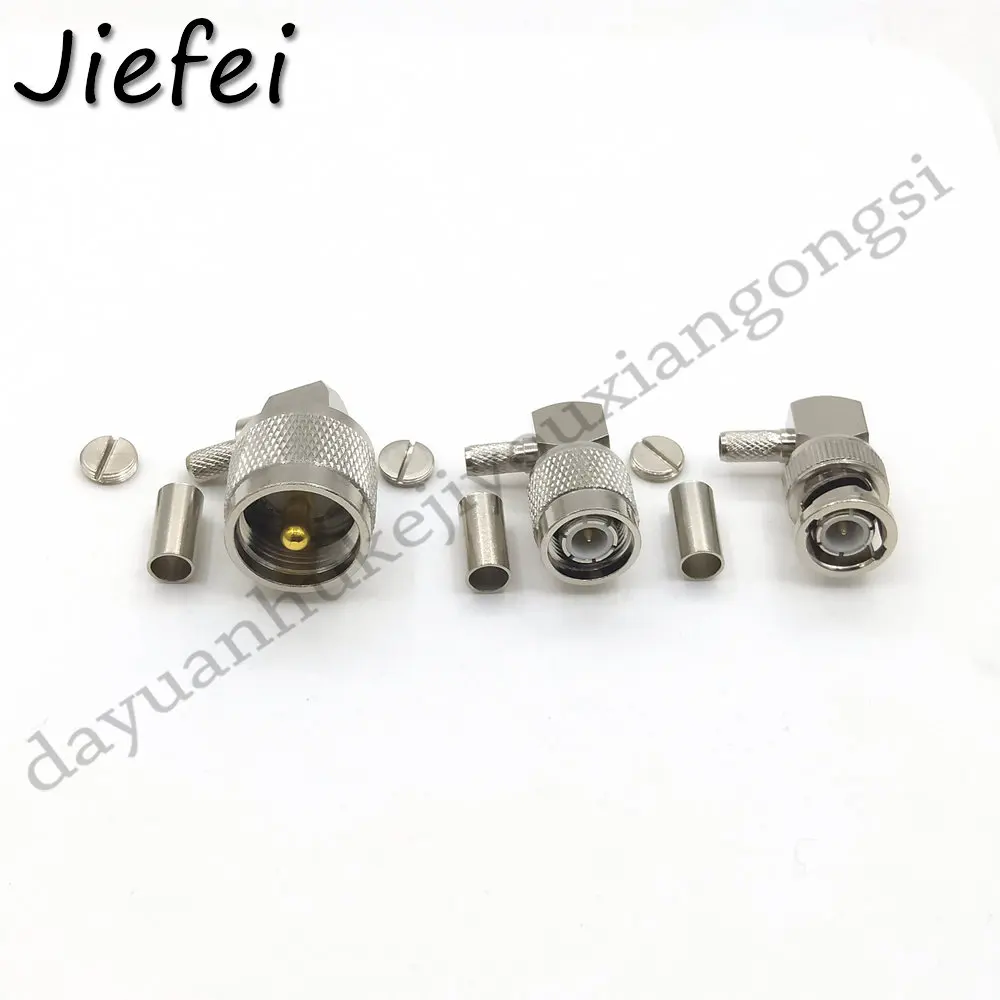 10-50Pcs 90 degrees BNC TNC UHF PL259 PL-259 Male Plug Right Angle Crimp for RG58 LMR195 RG142 Cable RF Coaxial Connector
10-50Pcs 90 degrees BNC TNC UHF PL259 PL-259 Male Plug Right Angle Crimp for RG58 LMR195 RG142 Cable RF Coaxial Connector