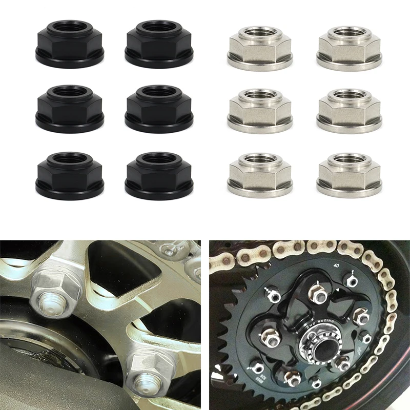Подходит для Honda Suzuki Yamaha Kawasaki Ducati 6 шт. M10 * 1,25 Универсальные Задние колеса Гайка комплект задняя ось колеса гайка из нержавеющей стали
Подходит для Honda Suzuki Yamaha Kawasaki Ducati 6 шт. M10 * 1,25 Универсальные Задние колеса Гайка комплект задняя ось колеса гайка из нержавеющей стали