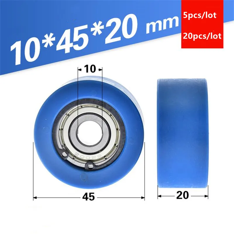 5pcs/20pcs 10*45*20mm flat roller 6200ZZ 6200 bearing nylon plastic coated pulley guide wheel 10x45x20
5pcs/20pcs 10*45*20mm flat roller 6200ZZ 6200 bearing nylon plastic coated pulley guide wheel 10x45x20
