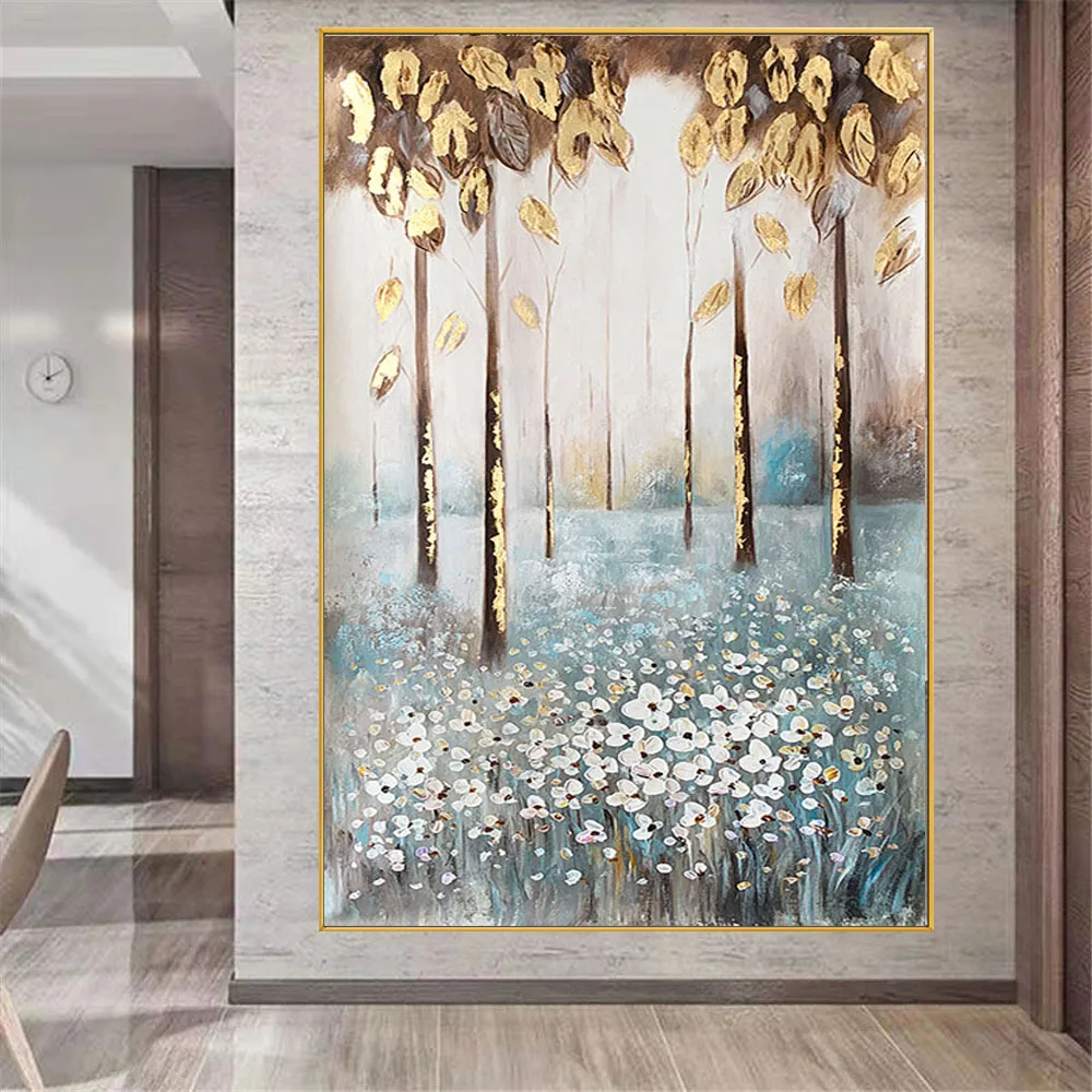 Large Gold Leaf Wall Art Paintings Handpainted Modern Abstract Oil Paintings On Canvas Picture For Living Room Home Office Decor
Large Gold Leaf Wall Art Paintings Handpainted Modern Abstract Oil Paintings On Canvas Picture For Living Room Home Office Decor