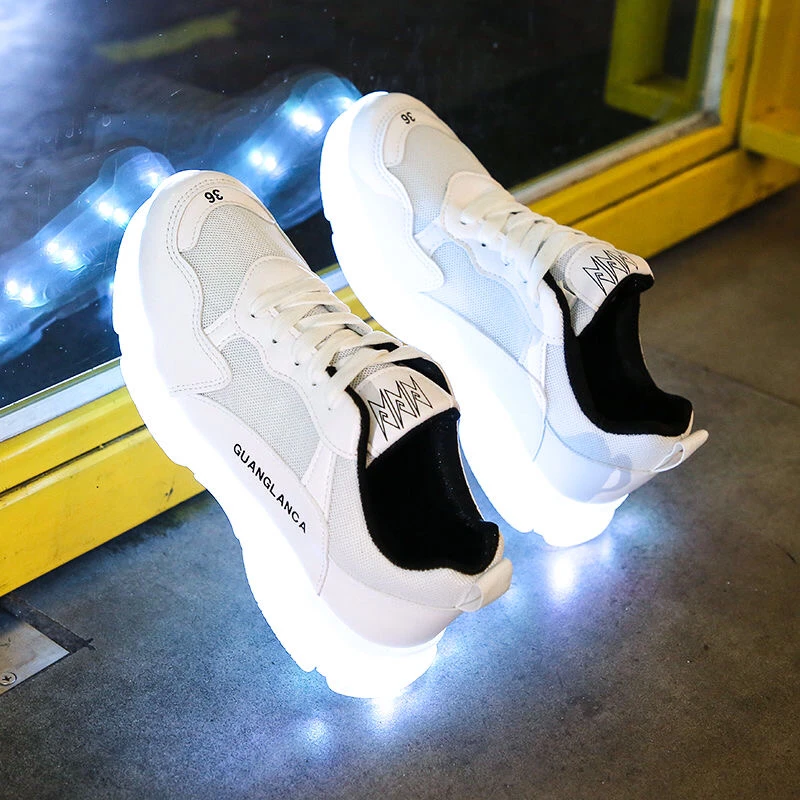 Nice Pop Luminous Sneakers Casual Glowing Lights Shoes Usb Adult Led Girls Footwear Men Women Party Performance Dance White
Nice Pop Luminous Sneakers Casual Glowing Lights Shoes Usb Adult Led Girls Footwear Men Women Party Performance Dance White