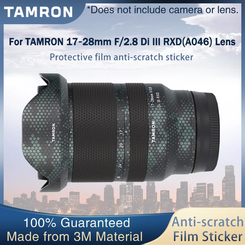 Premium Lens Skin Guard Wrap Film For TAMRON 17-28mm F/2.8 Di III RXD ( A046 ) Lens Decal Protector Anti-scratch Cover Film
Premium Lens Skin Guard Wrap Film For TAMRON 17-28mm F/2.8 Di III RXD ( A046 ) Lens Decal Protector Anti-scratch Cover Film