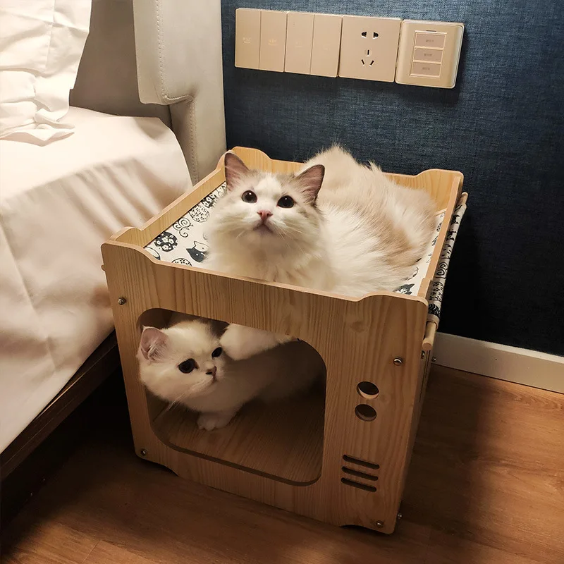 Pet Hammock Wooden Cat Villa Litter Cabinet Closed Kitten House Comfortable Detachable Multi-layer Bed Pet Sleeping Supplies
Pet Hammock Wooden Cat Villa Litter Cabinet Closed Kitten House Comfortable Detachable Multi-layer Bed Pet Sleeping Supplies