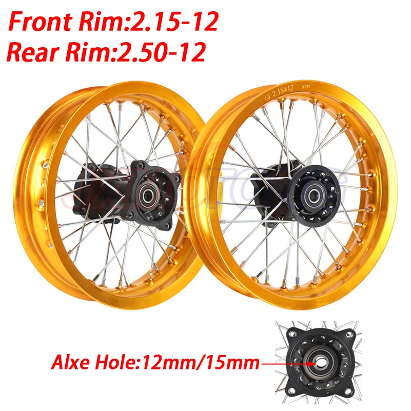Front 2.15-12 & Rear 2.50-12 12 inch 32 hole wheels hub motorcycle modified accessories high quality
Front 2.15-12 & Rear 2.50-12 12 inch 32 hole wheels hub motorcycle modified accessories high quality