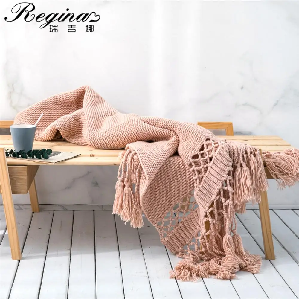 REGINA Brand Tassel Hollow-out Bed Flag Runner Fluffy Weighted Chunky Knit Throw Blanket Home Decorative Sofa Cover Blankets
REGINA Brand Tassel Hollow-out Bed Flag Runner Fluffy Weighted Chunky Knit Throw Blanket Home Decorative Sofa Cover Blankets