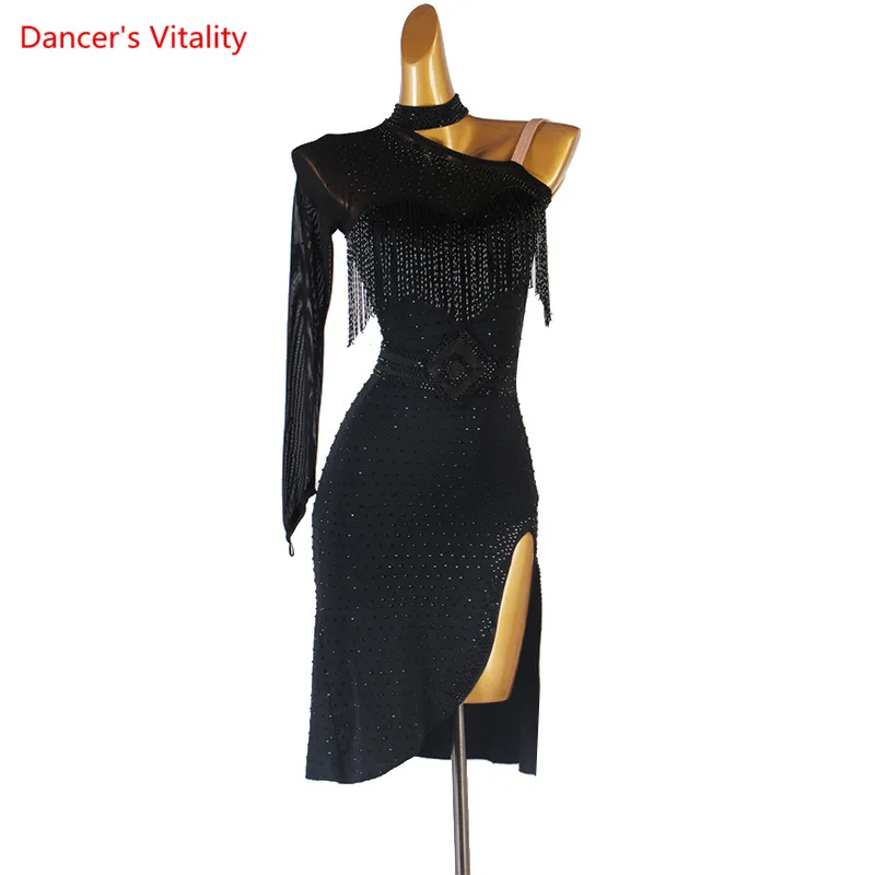 Latin Dance Dress Diamond-Studded Skirt Performance Clothes High-End Custom Adult Child Profession Competition Clothing
Latin Dance Dress Diamond-Studded Skirt Performance Clothes High-End Custom Adult Child Profession Competition Clothing
