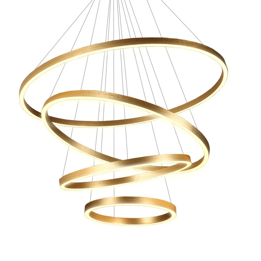 Modern luxury gold LED circle pendant lights bedroom living room lamps Nordic dining room ring duplete stairs hanging fixtures
Modern luxury gold LED circle pendant lights bedroom living room lamps Nordic dining room ring duplete stairs hanging fixtures