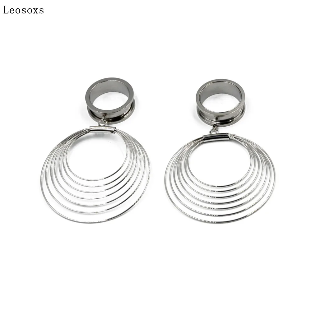 Leosoxs 2pcs Hot Selling Pendant Earring Multilayer Circle Pendant Pulley Ear Expander Stainless Steel Body Piercing Earrings
Leosoxs 2pcs Hot Selling Pendant Earring Multilayer Circle Pendant Pulley Ear Expander Stainless Steel Body Piercing Earrings