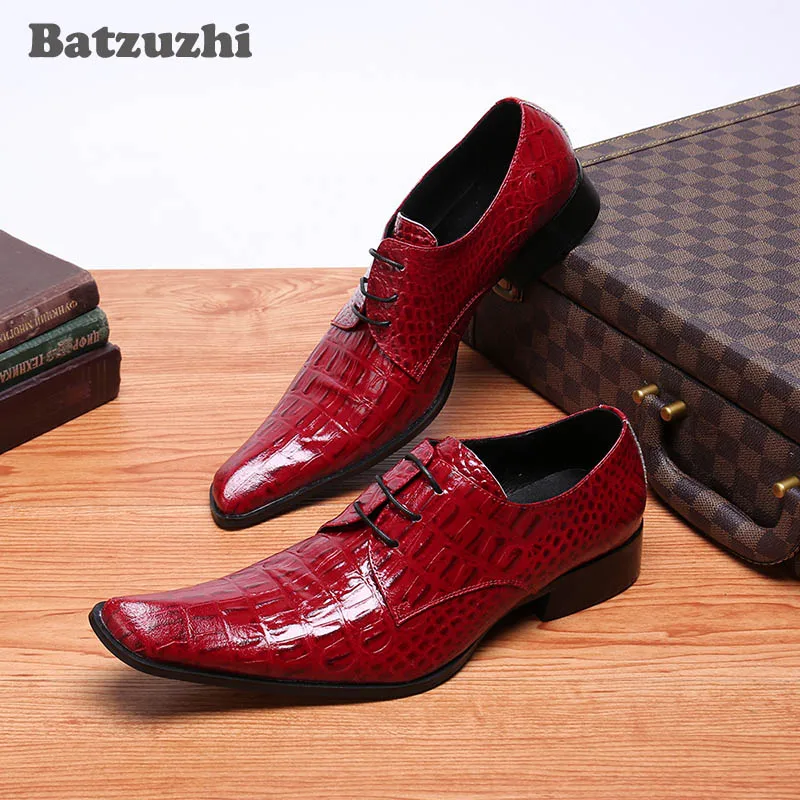 Batzuzhi Fashion Men's Shoes Lace-up Personality Formal Business Leather Dress Shoes Men Rock Wedding and Wedding Shoes Male
Batzuzhi Fashion Men's Shoes Lace-up Personality Formal Business Leather Dress Shoes Men Rock Wedding and Wedding Shoes Male
