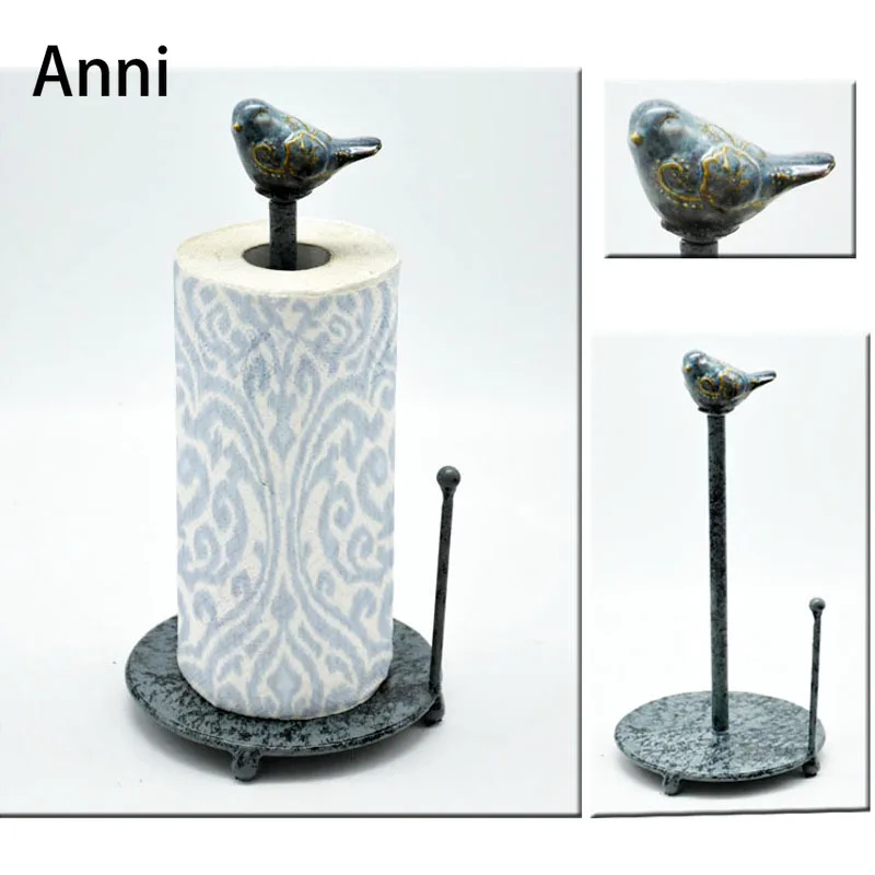 European Vintage Iron Roll Paper Holder Bird Decorative Plastic Wrap Bag Storage Rack Home Dining Table Vertical Napkin Holder
European Vintage Iron Roll Paper Holder Bird Decorative Plastic Wrap Bag Storage Rack Home Dining Table Vertical Napkin Holder