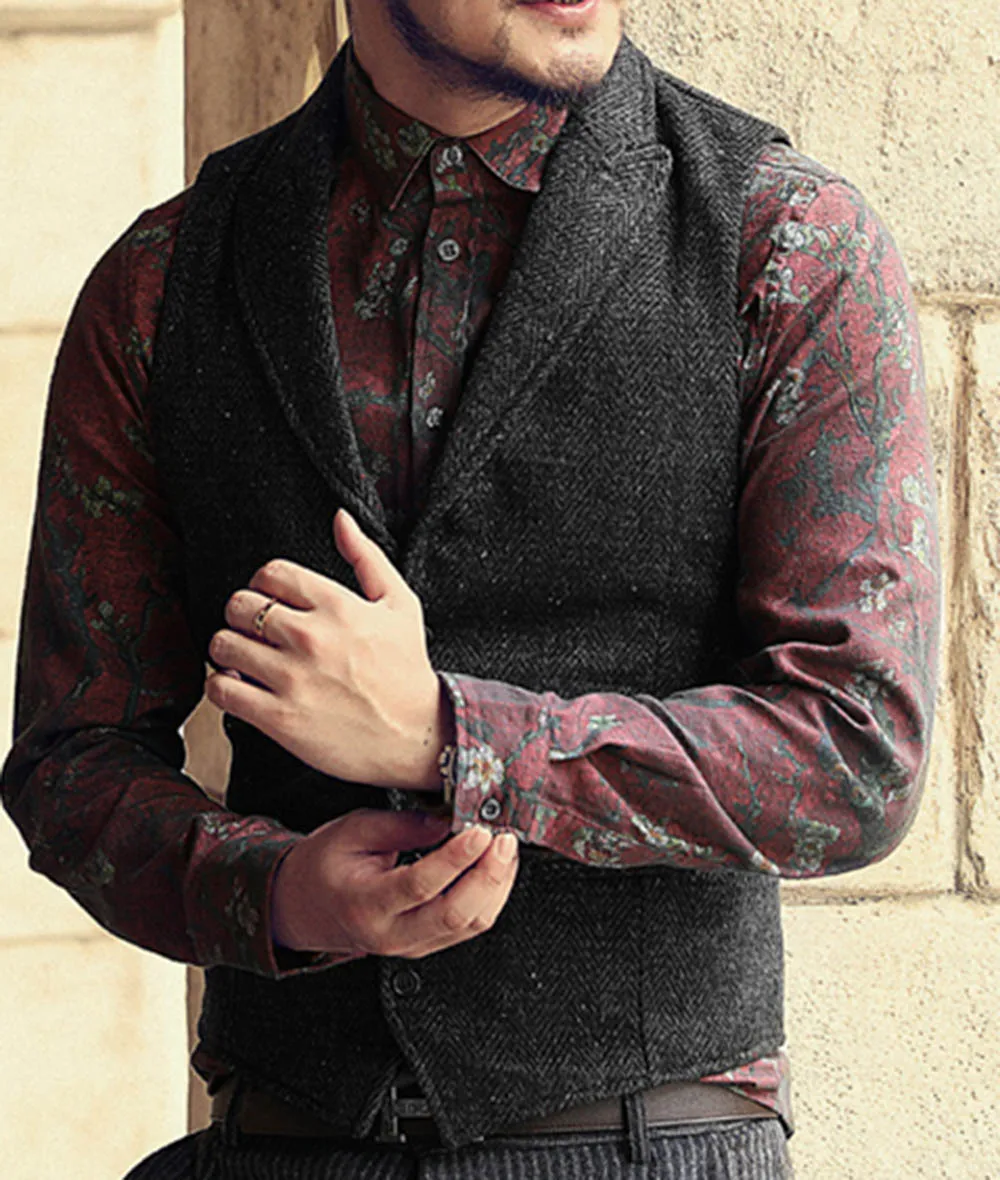 2020 Mens Suit Vest Lapel V Neck Wool Herringbone Casual Formal Business Vest Waistcoat Groomman For Wedding Green/Black/Brown
2020 Mens Suit Vest Lapel V Neck Wool Herringbone Casual Formal Business Vest Waistcoat Groomman For Wedding Green/Black/Brown