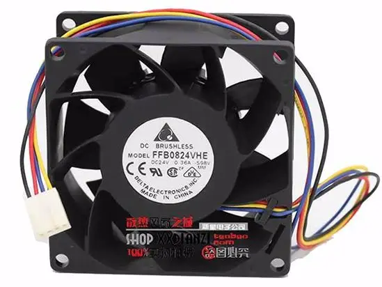 Delta Electronics FFB0824VHE S98V DC 24V 0.36A 80x80x38mm 4-Wire Server Cooling Fan
Delta Electronics FFB0824VHE S98V DC 24V 0.36A 80x80x38mm 4-Wire Server Cooling Fan