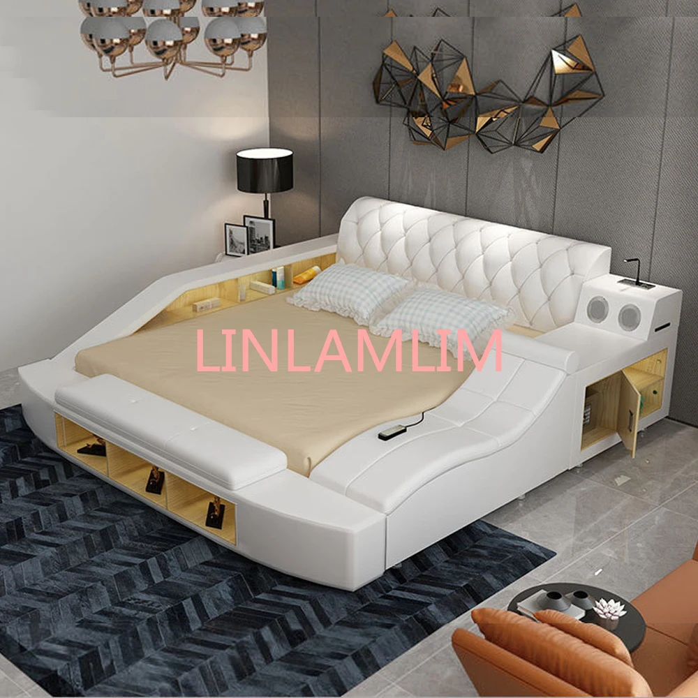 Real Genuine leather bed Soft Beds Bedroom camas muebles de dormitorio yatak mobilya quarto massage speaker bluetooth storage
Real Genuine leather bed Soft Beds Bedroom camas muebles de dormitorio yatak mobilya quarto massage speaker bluetooth storage