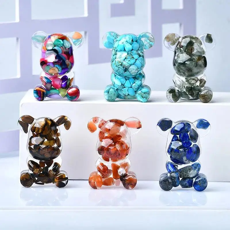 Natural Crystal Crushed Stone Bear Ornament Crafts Hugging Bear Ornament Desktop Handmade Natural Crystal Filled Wishing Bear
Natural Crystal Crushed Stone Bear Ornament Crafts Hugging Bear Ornament Desktop Handmade Natural Crystal Filled Wishing Bear