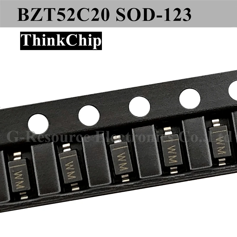 (100 шт.) BZT52C20 SOD-123 SMD 1206 стабилизированный диод напряжения 20 в (маркировка WM)
(100 шт.) BZT52C20 SOD-123 SMD 1206 стабилизированный диод напряжения 20 в (маркировка WM)