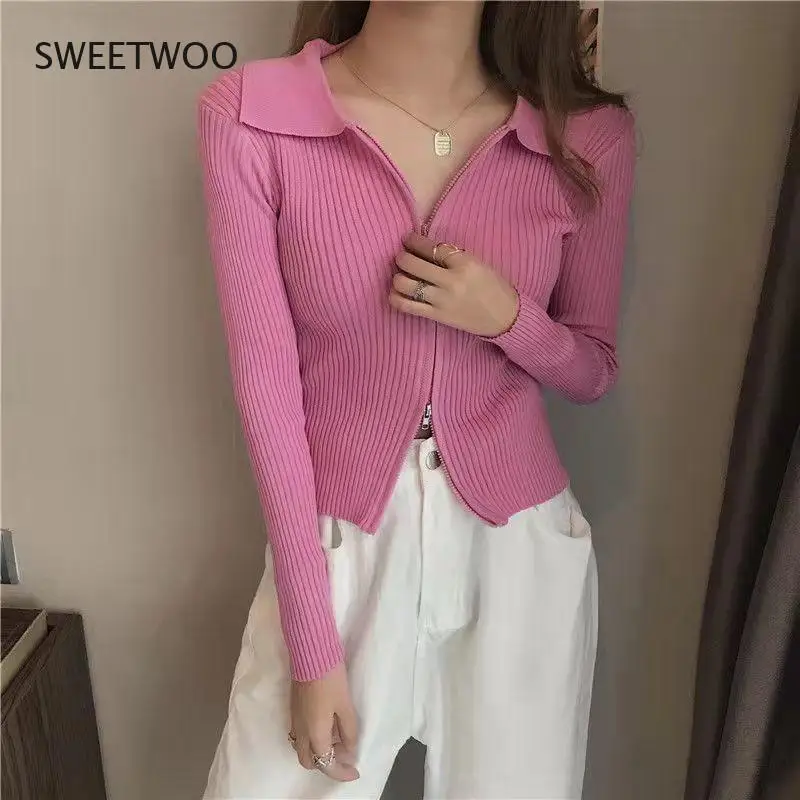 New 2021 Winter Spring Women's Sweaters Short Cardigans Zipper Hooded Thicken Knitted Wild Korean Lady Top
New 2021 Winter Spring Women's Sweaters Short Cardigans Zipper Hooded Thicken Knitted Wild Korean Lady Top